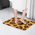 thumbnail image 4 of Yellow and Black Of Leopard Print Flannel Non Slip Door Rugs,Washable Door Mats Indoor,Decorative Door Mats,Dirt-Resistant and Absorbent Doormat for Entrance,Bedroom,Kitchen,Bathroom,23.5"x16", 4 of 5