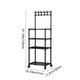 thumbnail image 3 of Carrito de almacenamiento con ruedas de 4 niveles | Estante organizador para cocina y baño | Estante multiusos para el hogar | Blanco o negro | 130 x 41 x 30 cm, 3 of 6