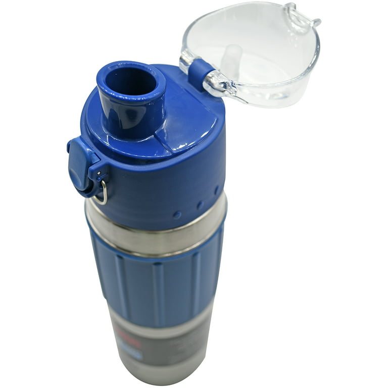 Thermos Thermax Water Bottle with Sipper Lid (Blue/Stainless Steel