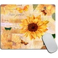 thumbnail image 4 of Small Mouse Pad 7.9 x 9.5 Inch , Colorful Butterflies Yellow Sunflowers Mousepad with Washable Lycra Cloth , Non-Slip Rubber Base Mousepads , Computer Mouse Pads for Wireless Mouse, 4 of 5