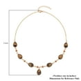 thumbnail image 4 of Yellow Tiger's Eye Brown Crystal  Mix Goldtone Necklace for Women Jewelry Birthday Gifts for Women Size 20" Ct 40.18 Birthday Gifts, 4 of 6