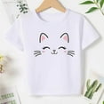 thumbnail image 3 of LNMQLPDBS Baby Girl Summer Clothes Pattern Print Short Sleeve Crewneck T Shirts Cute Tops for Teen Girls 3 Year Old Girl Gifts Girls' Tops, Tees & Blouses for Vacation Party Beach White 7-8 Years, 3 of 4