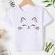 thumbnail image 3 of Gibobby Blusas Termicas Dama Ropa de camiseta de manga corta con estampado de letras de primavera y verano para niñas pequeñas y bebés （Blanco， 8-9 Años), 3 of 4