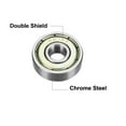 thumbnail image 2 of Deep Groove Ball Bearing 627ZZ Double Shield, 7mm x 22mm x 7mm Chrome Steel, 2 of 4