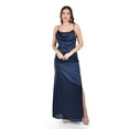 thumbnail image 1 of Vestido de escote drapeado Roman Fashion /Juvenil, 2005 (Azul marino) azul marino EG, 1 of 5