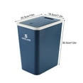 thumbnail image 4 of Kitchen Trash Can, Step-On Garbage Can with Lid, Tall Kitchen & Bathroom Trash Can, Small Office Waste Bin, Blue - Xuniizn, 4 of 8