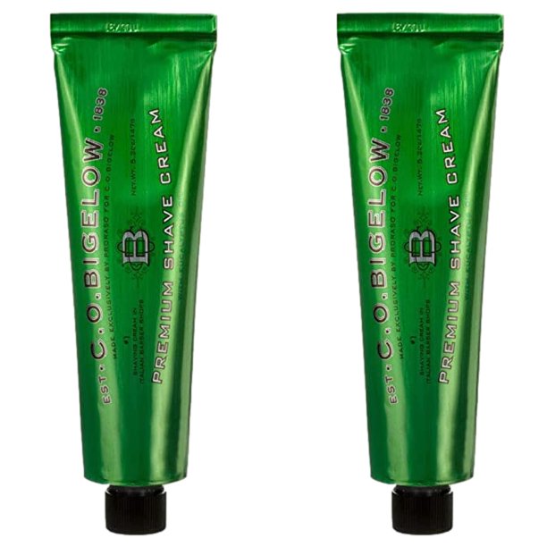 Crema de afeitar C.O. Bigelow, paquete de 2 unidades, 150 ml con aceite de eucalipto