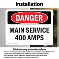 thumbnail image 3 of Main Service 400 Amps OSHA Danger Vinyl Decal Label 5 Inch x 3.5 Inch - 10 Pack, 3 of 6