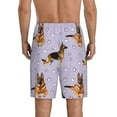 thumbnail image 2 of Balery German Shepherd Dog Men's Cotton Knit Pajama Shorts Waistband & Pockets,Short Pajama Pants-Small, 2 of 8
