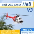 thumbnail image 2 of FLYWING Bell-206 V2 RC Helicopter 470-Class 6CH Brushless 3D Military Aircraft H1-GPS Flight Control Altitude Hold One-Key Return for Expert Pilots (RTF Mode 2/Left-Hand Control), 2 of 9
