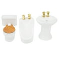 thumbnail image 1 of 1/24 Dollhouse Bathtub, Exquisite Design Concise Structure Excellent Workmanship Dollhouse Bathroom Set, For Kids Children White,Four Leaf Clover,Rose, 1 of 8