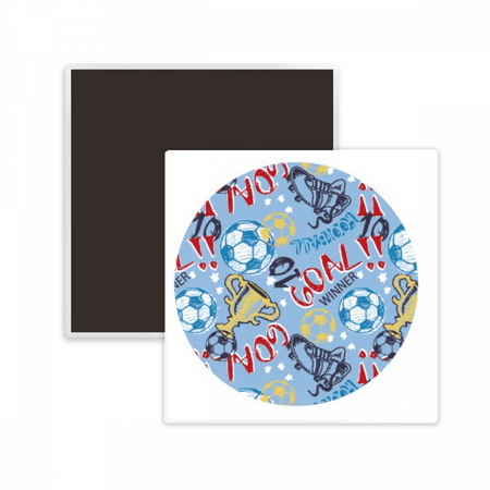 

Goal Soccer Football Sports Winner Square Ceracs Fridge Magnet Keepsake Memento
