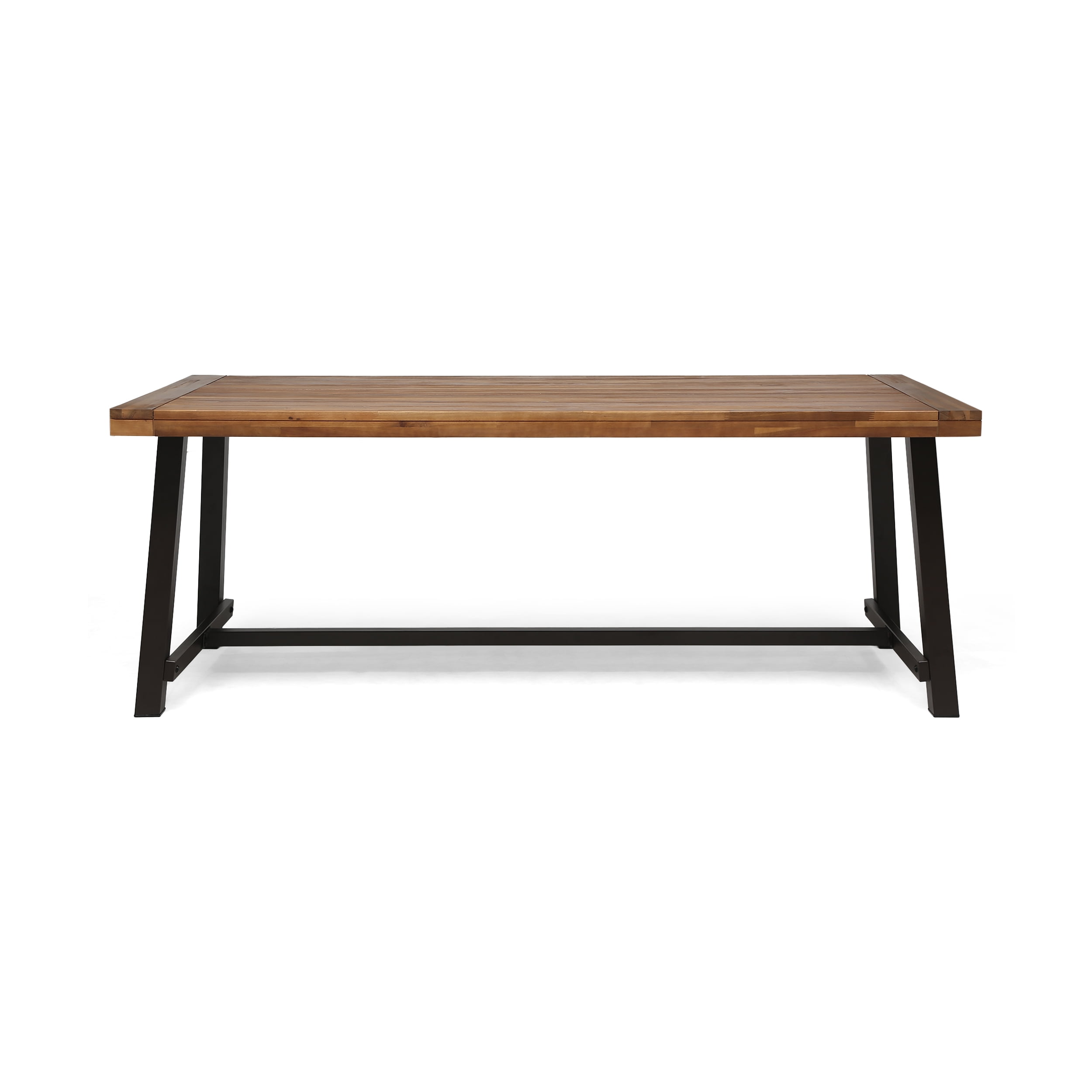 Outdoor Dining Table, Solid Acacia Wood Structure for Patio Garden, Teak