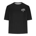 thumbnail image 4 of HOMADLES Mens T Shirts Crewneck Print Soft Beach Casual Short Sleeve Black 3XL, 4 of 4
