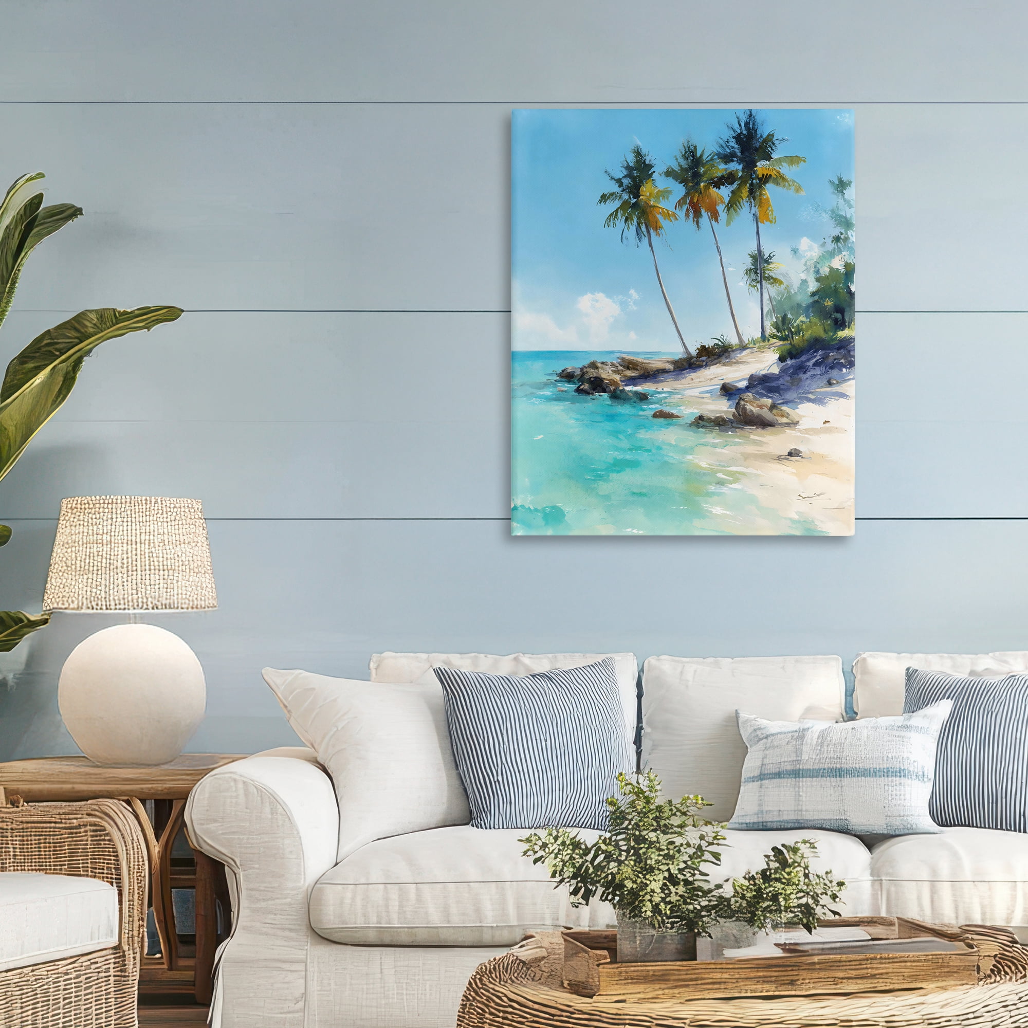 Stupell Industries Rocky Tropical Shore Canvas Wall Art, design by Franklyn Gregory