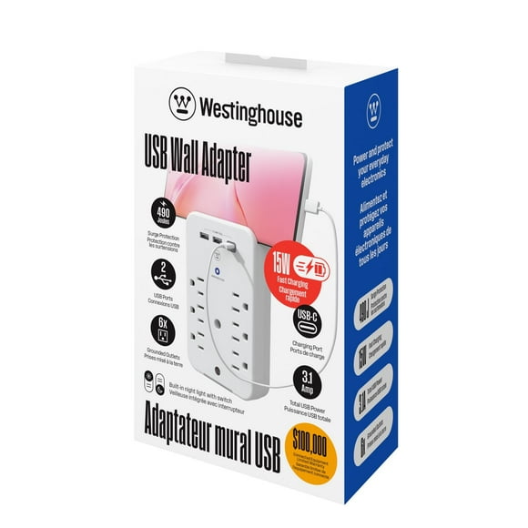 Westinghouse Wall Surge 6 USB-C