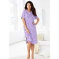 thumbnail image 6 of Dreams & Co. Plus Size Short Henley Sleepshirt, 6 of 6