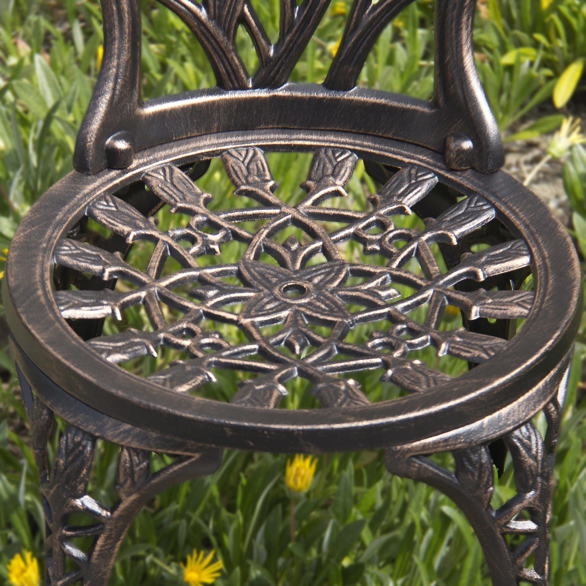 Best Choice Products Antique Cast Aluminum 3 Piece Outdoor Bistro Best Choice Products Antique Cast Aluminum 3 Piece Outdoor Bistro Set