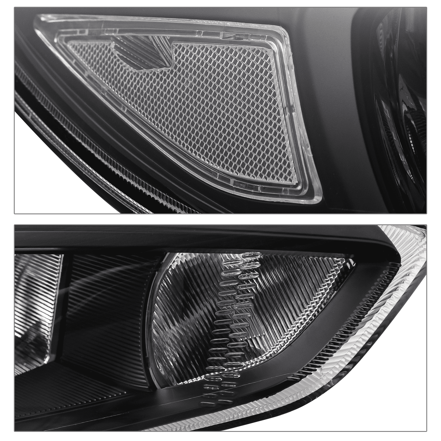 M-AUTO Headlights Assembly for Halogen Model 2015 2016 2017 2018 Ford Focus, Driver and Passenger Side Headlamp Replacement