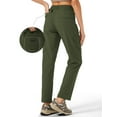 thumbnail image 3 of Women's Hiking Cargo Pants Water-Resistant Quick Dry Lightweight UPF 50+ Travel Camping Work Pants Zipper Pockets Army Green XL, 3 of 7
