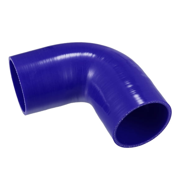 Unique Bargains 76mm 2.99" ID 90 Degree Elbow Coupler Silicone Hose Intercooler Tube Universal for Car Engine Blue