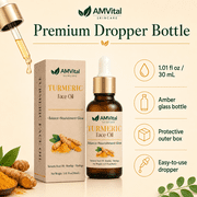 AMVital Turmeric Oil for Face - Pure and Natural Essential Oil for Moisturizing and Reducing Fine Lines, Dark Spots | Face Oil For All Skin Types