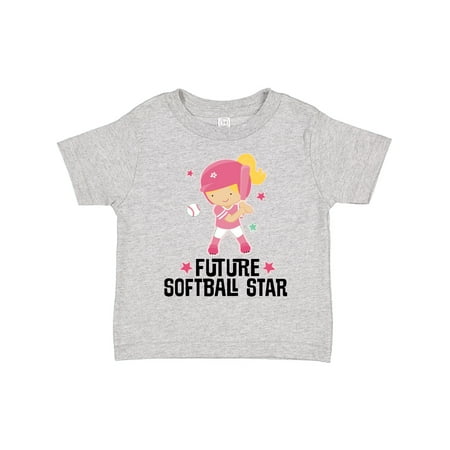 

Inktastic Future Softball Star Girl Gift Toddler Toddler Girl T-Shirt