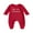 Red, variant on Spewahor Infant Baby Boys Girls Christmas Romper 0 3 6 12 Months Letter Print Long Sleeve Round Neck Footed Jumpsuit