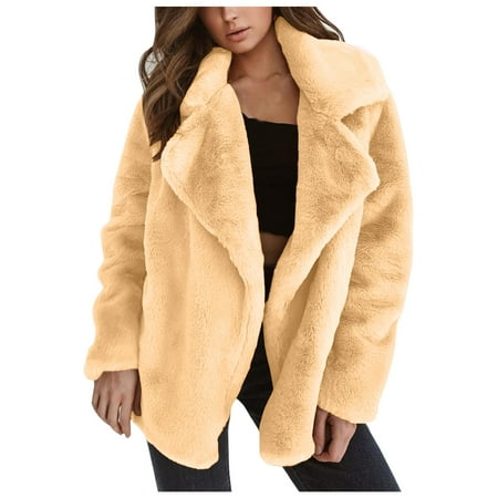 

Ladies Overcoat Thickened Cardigan Solid Color Winter Double-faced Fleece Lapel Snow Coat Jacket Outwear Womens plus Size Fleece Pregnancy Winter Coat Extender Woman Coat Jacket Sweater Maternity plus