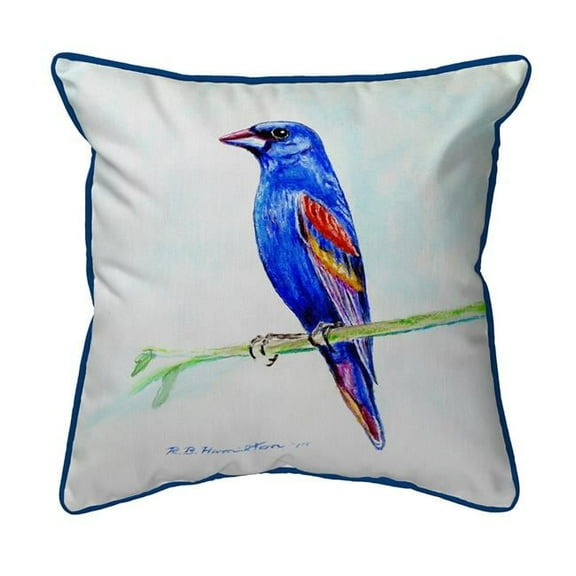 Betsy Drake ZP825 20 x 24 in. Blue Grosebeak Indoor & Outdoor Extra Large Pillow
