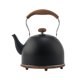 thumbnail image 5 of Tetera con silbido, tetera para senderismo, tetera de agua hirviendo con mango, tetera para campamento, té y café, acero inoxidable para senderismo en negro, 5 of 10