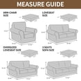 thumbnail image 2 of JIATER 4-Piece Sofa Cover Stretch Couch Cover Washable Sofa Slipcover Furniture Protector with 3 Cushion Covers,Sofa Dark Gray, 2 of 7