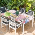 thumbnail image 2 of Bunny Easter Table Cloths for 6 Foot Rectangle Tables, Pink Eggs Plaid Spring Floral Farmhouse Patio Waterproof Elastic Fitted Tablecloths, Washable Rectangular Table Cover for Camping, 2 of 8