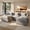 Gray, variant on Toject 107.87" Modular Sectional Sofa U Shaped Cloud Couch, Chenille 4 Seat Deep Seat Sofa with 2 Movable Ottomans for Living Room Bedroom Apartment, Oatmeal