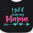thumbnail image 4 of Inktastic I Got It from My Mama, Mom, Mother, Arrow, Hearts Boys or Girls Baby Bib, 4 of 4