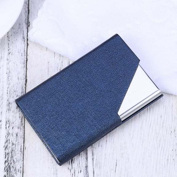 HEATSHAKING Business Card File Holder 1Set Dark Blue Professional Finish for Storing Credit and Name Cards