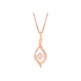 thumbnail image 6 of Araiya Fine Jewelry 10K Rose Gold Round Diamond Fashion Pendant with Gold Plated Silver Rope Chain Necklace (1/2 cttw, I-J Color, I2-I3 Clarity), 18", 6 of 6