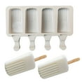 thumbnail image 4 of Popsicle Molds, Ice Pop Molds Silicone 4 Cavities Ice Cream Mold Oval Cake Pop Mold for DIY Popsicle, 4 of 8