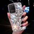 thumbnail image 6 of Samsung Galaxy S20 Ultra Case Diamond Case for Women 3D Glitter Sparkle Bling Case Luxury Shiny Crystal Diamond Bumper Clear Gems Cute Protective Girly Case Girls Cover(Sliver), 6 of 6