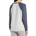thumbnail image 4 of Women Five-pointed Star Print Colorblock Crew Neck Long Sleeve Shirt, 4 of 5