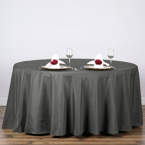 Efavormart 120" Round Polyester Tablecloth for Kitchen Dining Catering