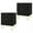 2 Set Black, variant on Demi Bonn Nightstand Set of 2, End Table with 2 Drawers, Dual Night Stand with Metal Legs, 21" Tall for Bedroom Living Room, Black