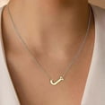 thumbnail image 4 of Gold Initial Necklaces for Women - 14k Gold Plated Big Letter Pendant Necklaces for Women Trendy Jewelry Gifts, 4 of 5