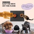 thumbnail image 2 of AVERYDAY 32x24" Silicone Dog Water Bowl Mat Fits Multi Cat Feeding Stations, 0.63" High Edge XL Waterproof Rubber Pet Dog Cat Food Bowl Mat/Tray for Floor & Dog Bowls to Protect Wooden Floor, 2 of 7