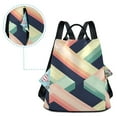 thumbnail image 5 of FORMRS Women's Travel Backpack Purse Anti-Theft Hidden Pockets Casual Shoulder Bag, Green Stripes, 5 of 7