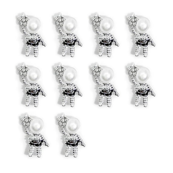 UDIYO 10Pcs Nail Decor Exquisite DIY Lightweight Bear Alloy Nail Art Jewelry for Women