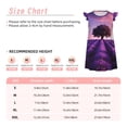 thumbnail image 3 of Fotbe Lavender Field Sunset Vestido de Dormir para Niñas de 3 a 10 Años, Mangas Cortas, Estilo Princesa, Pijama Camisón con Mangas Voladas-Large, 3 of 6