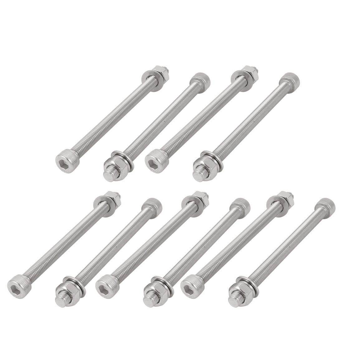 uxcell 2pcs Alloy Steel Hex Socket Drive M12x150mm Shoulder Screw M10x18mm Thread