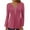Watermelon Red, variant on qucoqpe Women's Long Sleeve Casual Blouses Dressy Tunic Tops V Neck Button Office Wear Fall Winter Clothes