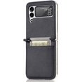thumbnail image 3 of Case for Galaxy Z Flip 4 5G 5G,  Galaxy Z Flip 4 5G Wallet PU Leather Case with Card Holder, Shockproof Full-Body Protective Cover Phone Case for Galaxy Z Flip 4 5G 2022, Black, 3 of 13
